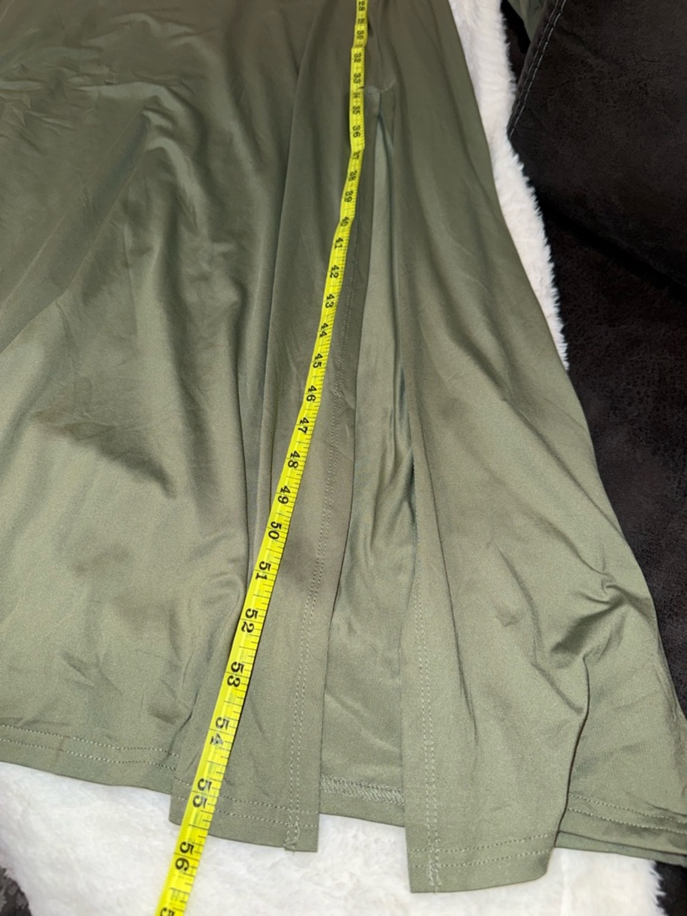 2 x 20$ NWT Olive Green Long Sleeve V-Neck Maxi Dress Size M - Picture 9 of 11